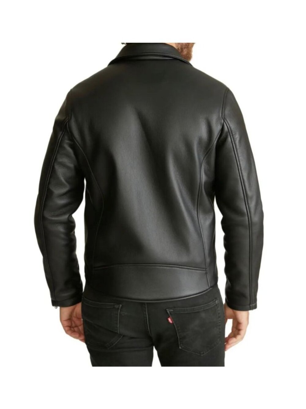 Robert Graham Men's Black Vegan Leather Moto Jacket - New with Tags, Size Medium - Picture 2 of 5